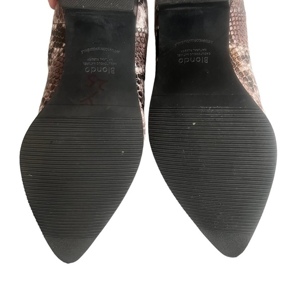 BLONDO Boots Booties Waterproof Python Snakeskin Cowboy Cowgirl 9M EUC - Picture 6 of 8